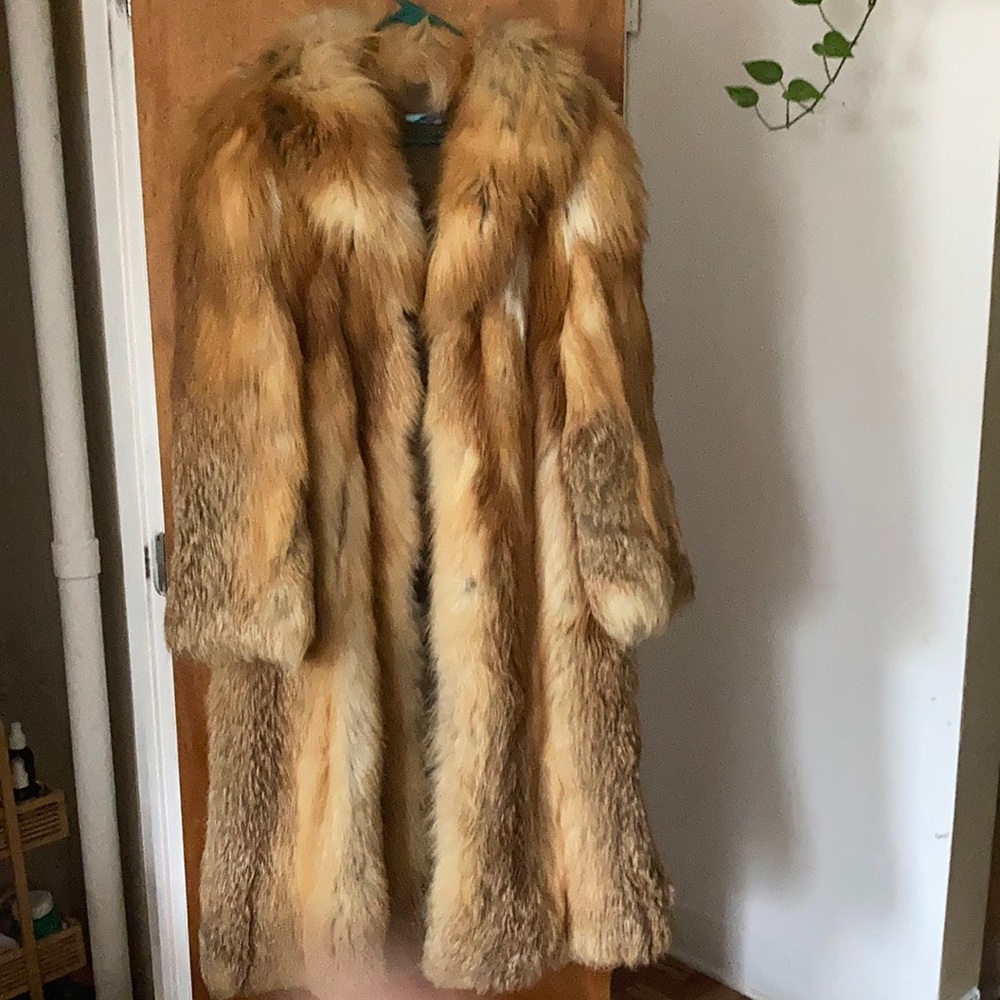 Vintage full length red Fox fur coat gorgeous